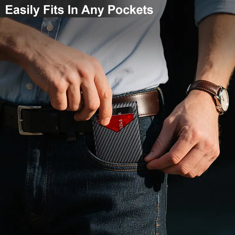 Pop-Up Minimalist RFID Blocking Leather Wallet