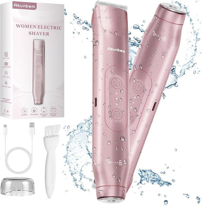 2-in-1 Electric Bikini Trimmer & Women Shaver for Smooth, Painless Body Hair Removal