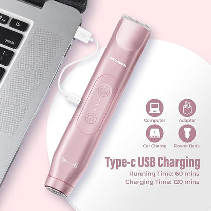 2-in-1 Electric Bikini Trimmer & Women Shaver for Smooth, Painless Body Hair Removal