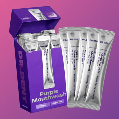 Instant Purple Teeth Whitening Mouthwash - Neutralize Yellow Tones in 30 Seconds