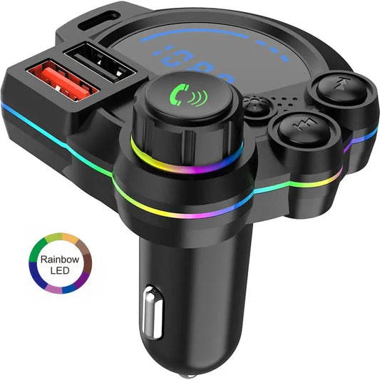 Wireless Bluetooth 5.3 FM Transmitter & Fast Car Charger