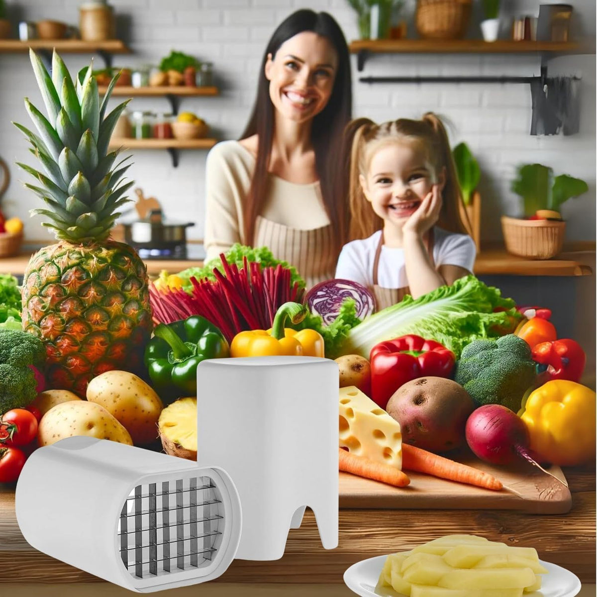 Quick & Effortless French Fry & Veggie Cutter