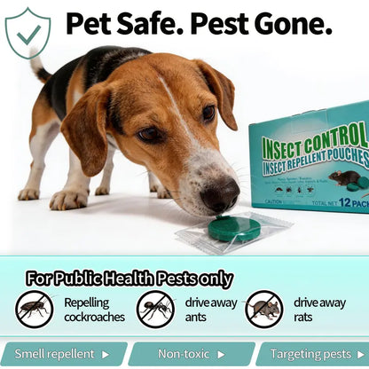 Natural Plant-Based Pest & Mouse Repellent Tablets - Long-Lasting Indoor & Outdoor Defense