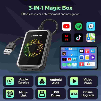 Convert Wired CarPlay to Wireless & Stream HD Video On-The-Go