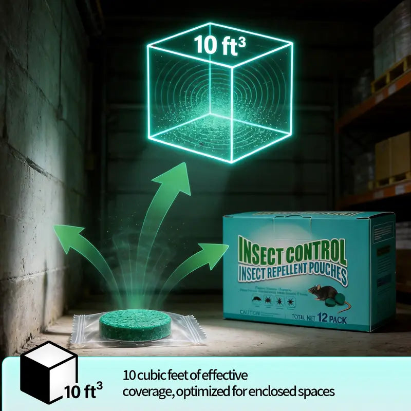 Natural Plant-Based Pest & Mouse Repellent Tablets - Long-Lasting Indoor & Outdoor Defense