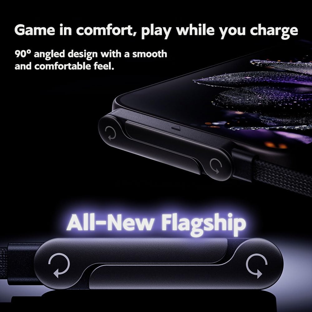 240W Fast Charging Cable with Built-in Invisible Stand