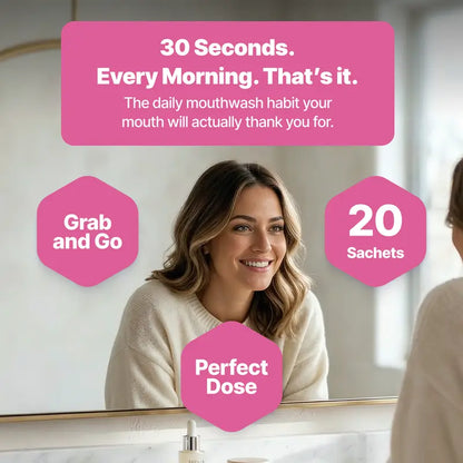 Instant Purple Teeth Whitening Mouthwash - Neutralize Yellow Tones in 30 Seconds