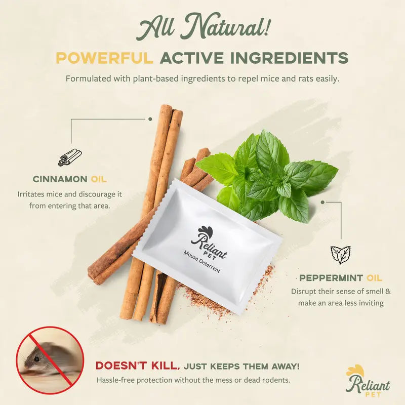 Natural Peppermint Oil Mouse Repellent Pouches – Safe For Kids & Pets