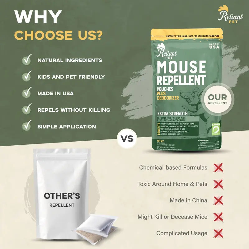 Natural Peppermint Oil Mouse Repellent Pouches – Safe For Kids & Pets