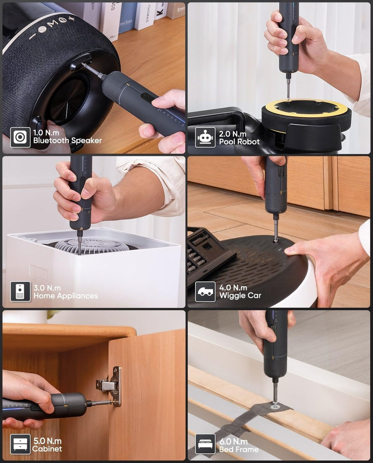 Precision Cordless Electric Screwdriver Set with Right Angle Adapter