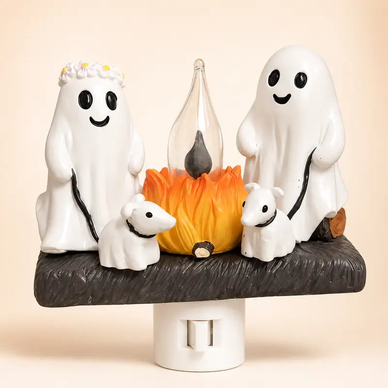 Ghost Campfire Night Light with Real Flickering Flame Effect