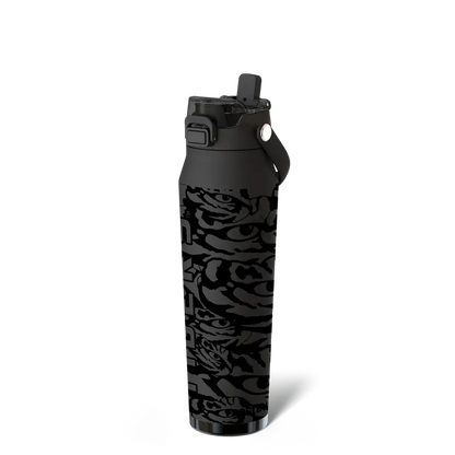 32oz Dual-Lid Insulated Stainless Steel Water Bottle — Sip & Chug in One
