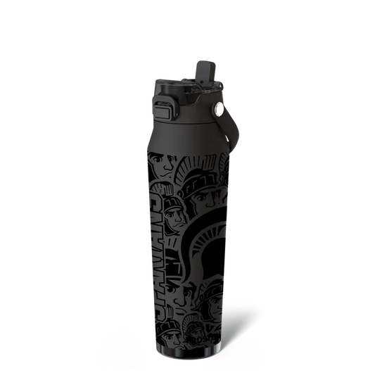 32oz Dual-Lid Insulated Stainless Steel Water Bottle — Sip & Chug in One