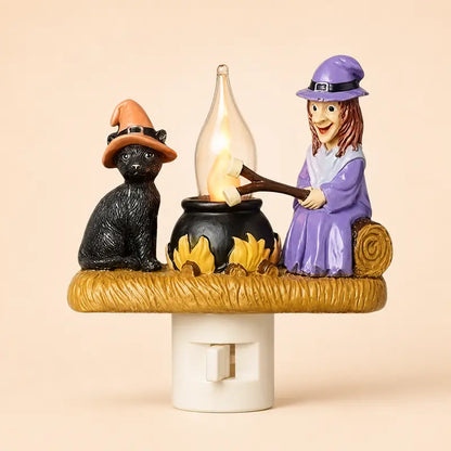 Ghost Campfire Night Light with Real Flickering Flame Effect