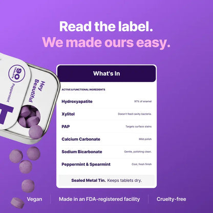 Instant Purple Color-Correcting Teeth Whitening Tablets