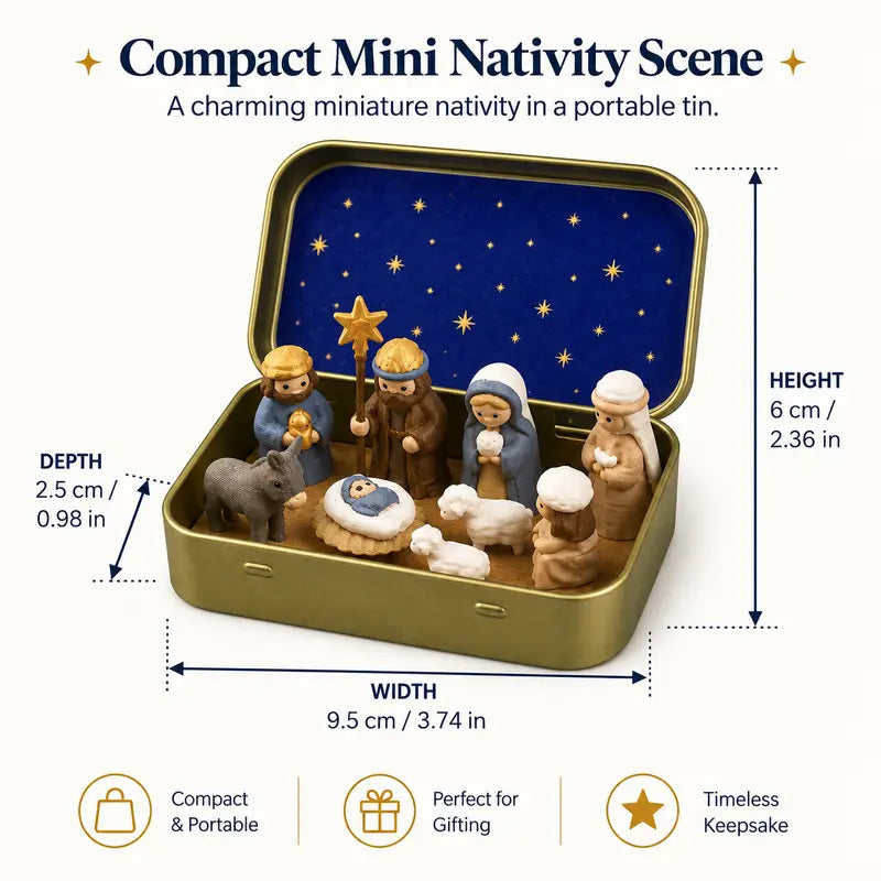 Portable Miniature Nativity Keepsake Set