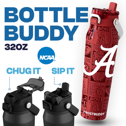 32oz Dual-Lid Insulated Stainless Steel Water Bottle — Sip & Chug in One