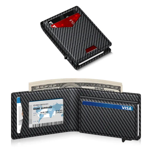 Pop-Up Minimalist RFID Blocking Leather Wallet