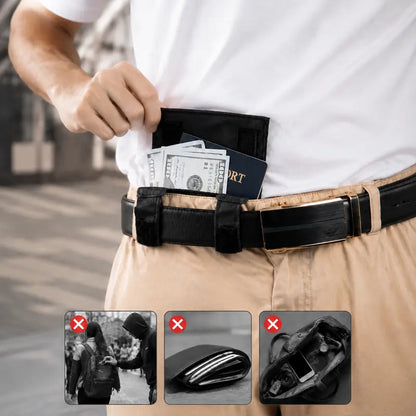Ultra-Slim Anti-Theft Passport Pouch & Hidden Travel Waist Belt | 2 Pack per Set