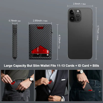 Pop-Up Minimalist RFID Blocking Leather Wallet