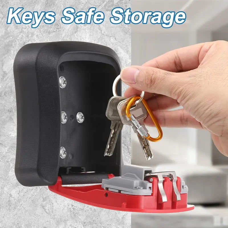 Heavy-Duty Weatherproof Key Lock Box with Resettable 4-Digit Combination