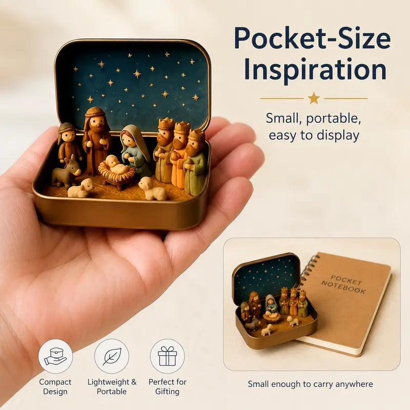 Portable Miniature Nativity Keepsake Set