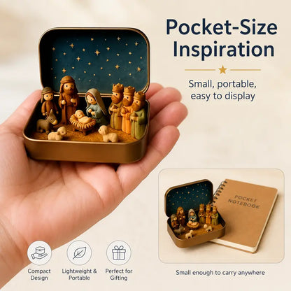 Portable Miniature Nativity Keepsake Set