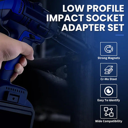 Reach Tightest Clearance Effortlessly with Low Profile Impact Socket Adapters