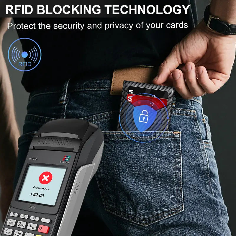 Pop-Up Minimalist RFID Blocking Leather Wallet