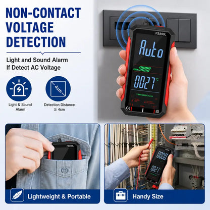 Smart Digital Multimeter with True RMS & Rechargeable Display