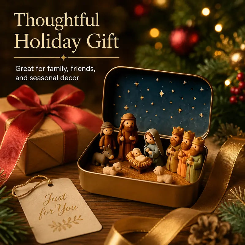 Portable Miniature Nativity Keepsake Set