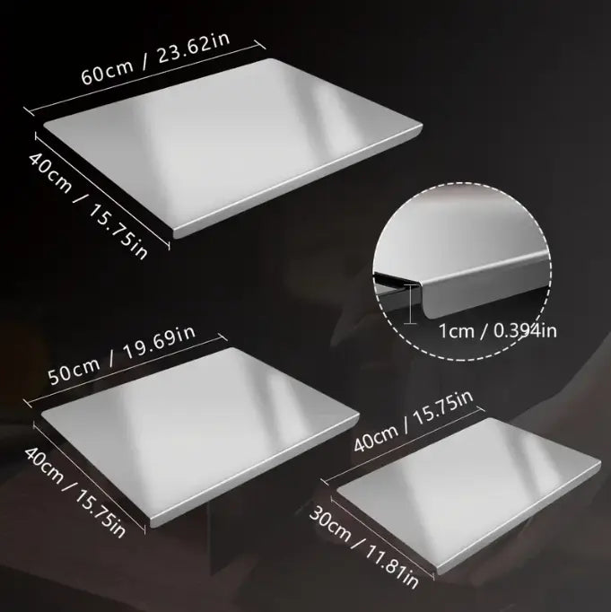 Ultra-Hygienic Food-Grade Stainless Steel Cutting Board