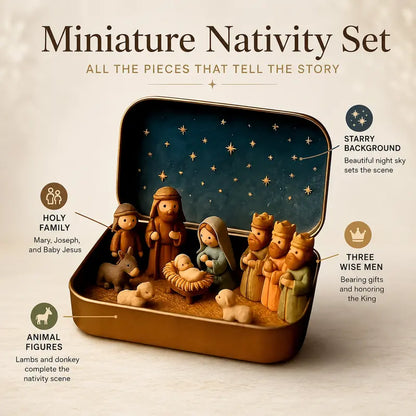 Portable Miniature Nativity Keepsake Set