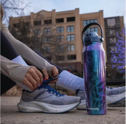 32oz Dual-Lid Insulated Stainless Steel Water Bottle — Sip & Chug in One