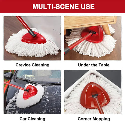 Microfiber Spin Mop Refill & Heavy Duty Scrub Brush Set