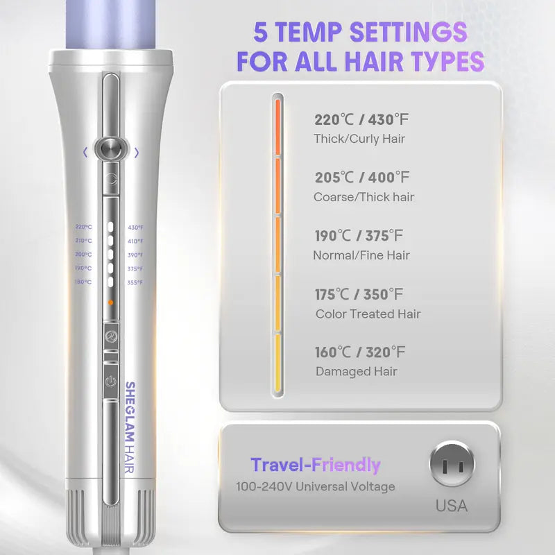 Effortless Curls in Seconds with Airflow Auto-Rotating Styler