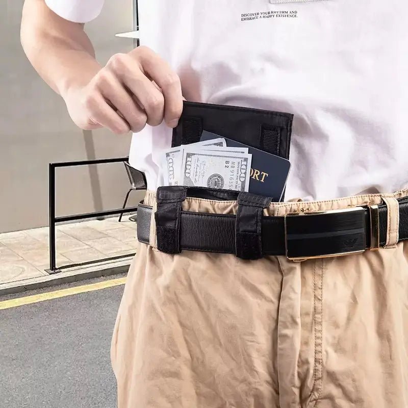 Ultra-Slim Anti-Theft Passport Pouch & Hidden Travel Waist Belt | 2 Pack per Set
