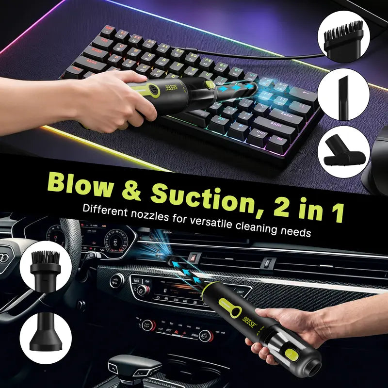 2-in-1 Cordless Car Vacuum & Air Duster with 20000Pa Suction