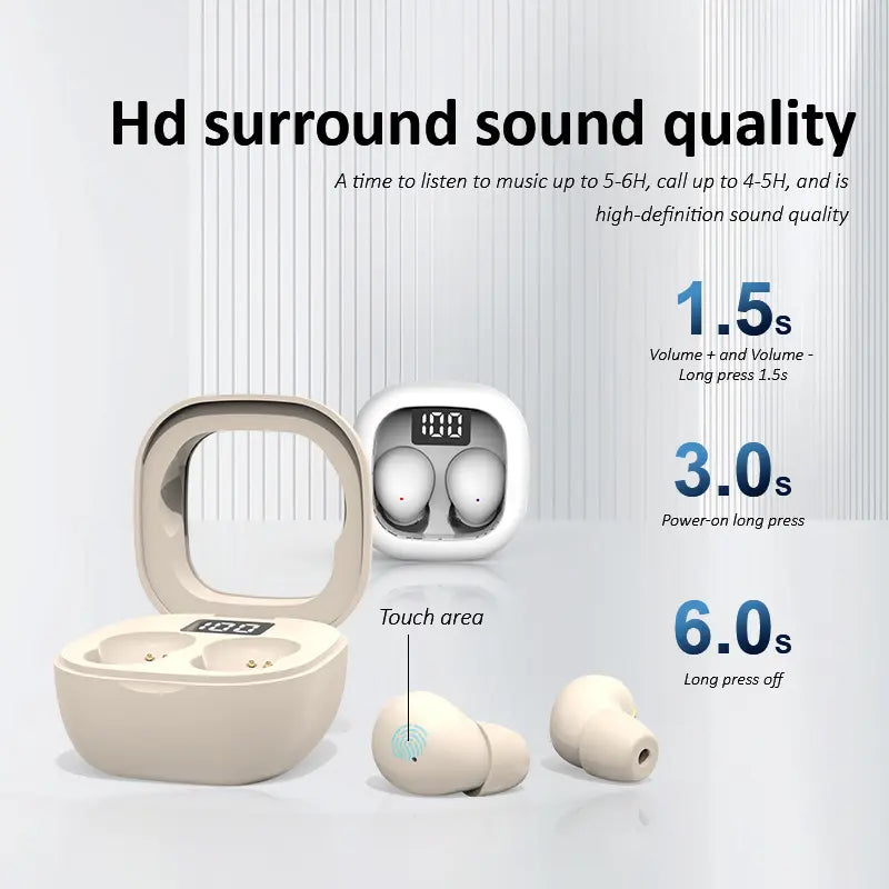 Ultra-Mini Invisible Sleep Earbuds for Side Sleepers & Daily Focus